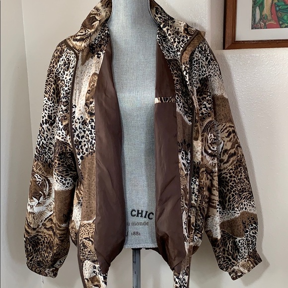 Fuda Int'l. Women's Windbreaker Animal Print Sz XL - Picture 3 of 8
